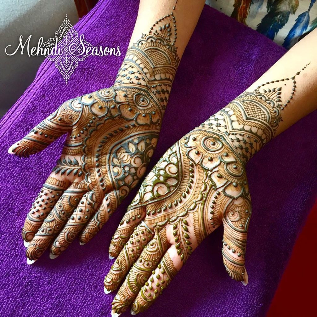15 Bridal henna mehndi designs for full hand - Mehndi Artistica